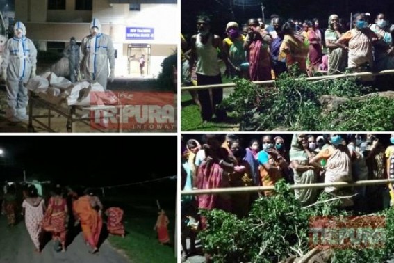 COVID-19 Patient’s death erupted Chaos, Protest, Blockade at Battala Crematorium as Locals stopped administration to bring COVID Patient’s dead body to their locality COVID-19 Patient’s death erupted Chaos, Protest, Blockade at Battala Crematorium as Locals stopped administration to bring COVID Patient’s dead body to their locality