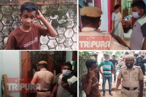 Increasing Theft Incidents in Capital City Agartala : Locals of Colonel Chowmuhani caught a thief red-handed, handed over to Police