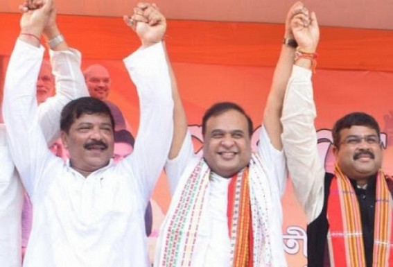 Tripura Rebel MLAs' meeting with Assam Minister Himanta Biswa Sarma at Guwahati Tripura Rebel MLAs' meeting with Assam Minister Himanta Biswa Sarma at Guwahati