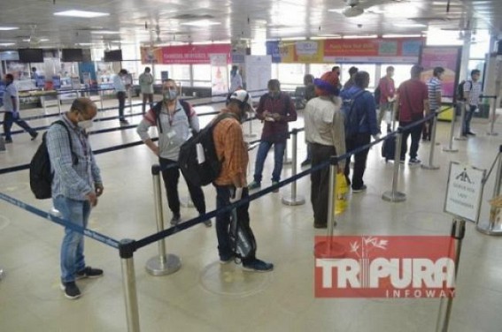 Passengers happy as No COVID-Test in Airport, No Quarantine rule imposed now in Tripura Passengers happy as No COVID-Test in Airport, No Quarantine rule imposed now in Tripura