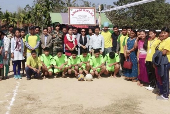 Friendly Volleyball match organized by Assam Rifles