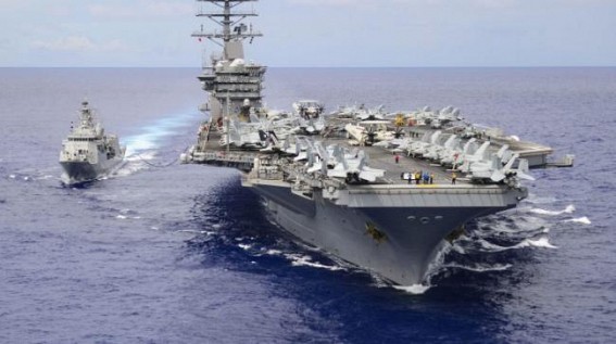 US aircraft carrier to remain in Middle East: Pentagon