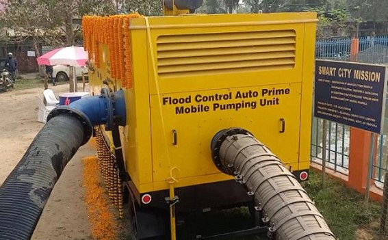 Agartala Smart City : Diesel Pumps set for Water-Discharging during Rains 