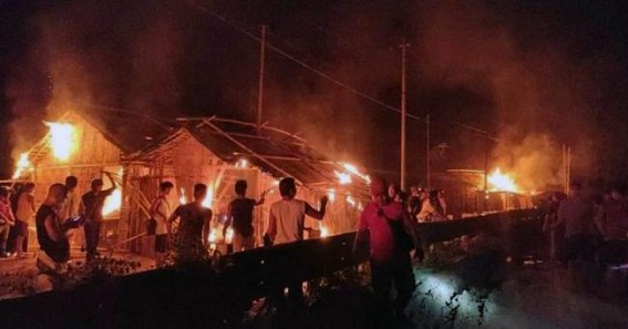 10 hurt, 20 houses burnt in fresh trouble along Assam-Mizoram border