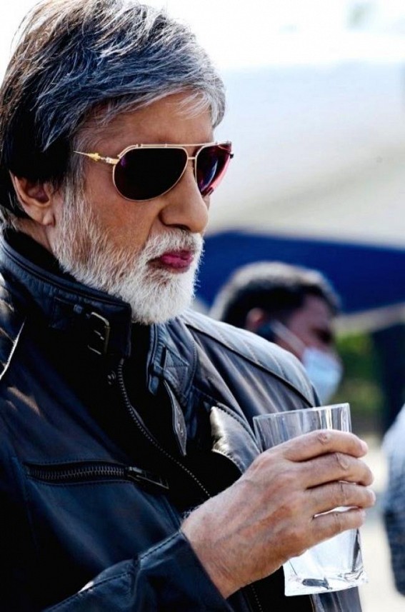 Amitabh Bachchan relishes nimbu paani on MayDay set