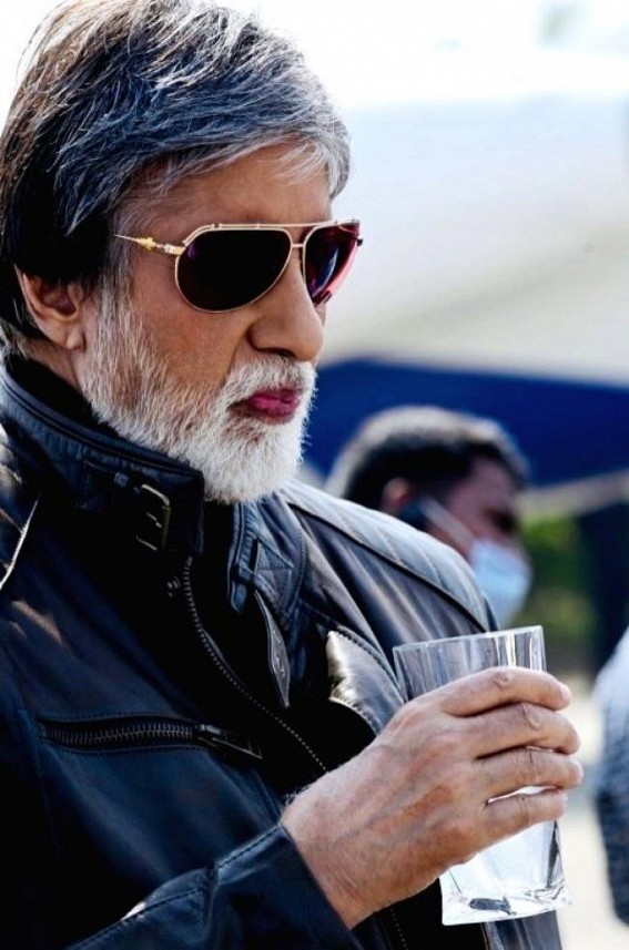 Amitabh Bachchan relishes nimbu paani on MayDay set Amitabh Bachchan relishes nimbu paani on MayDay set