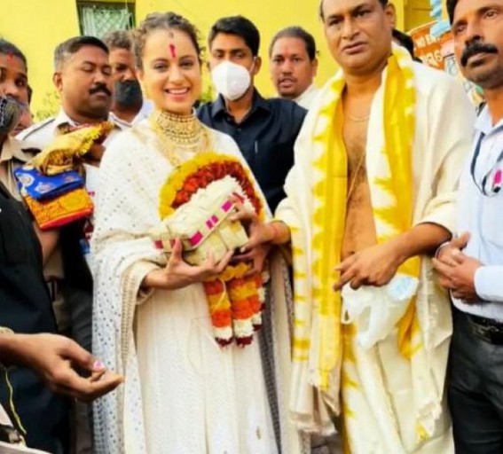 Kangana Ranaut visits Lord Jagannath temple in Puri