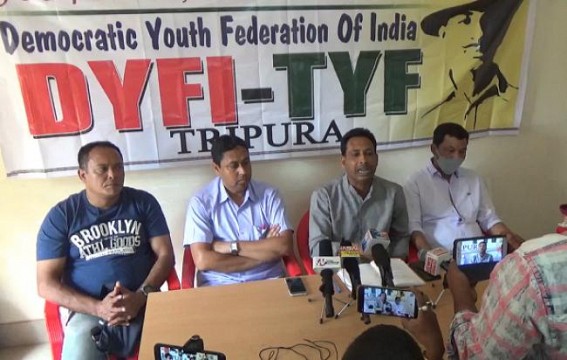 DYFI, TYF declared statewide massive protest against Outsourcing Recruitment Decision of Tripura BJP Govt DYFI, TYF declared statewide massive protest against Outsourcing Recruitment Decision of Tripura BJP Govt