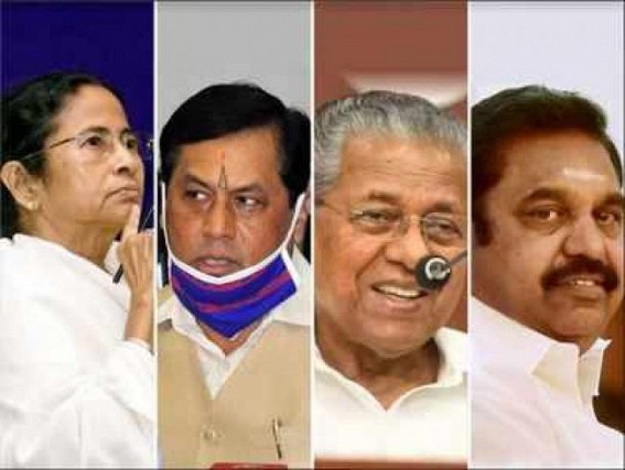 'Didi to retain Bengal, LDF Kerala; tough fight in Assam, DMK back in TN' : Opinion poll 'Didi to retain Bengal, LDF Kerala; tough fight in Assam, DMK back in TN' : Opinion poll
