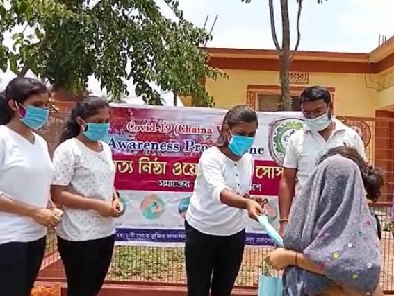 Satyanishtha Welfare Society moving door to door to aware people of COVID guidelines Satyanishtha Welfare Society moving door to door to aware people of COVID guidelines