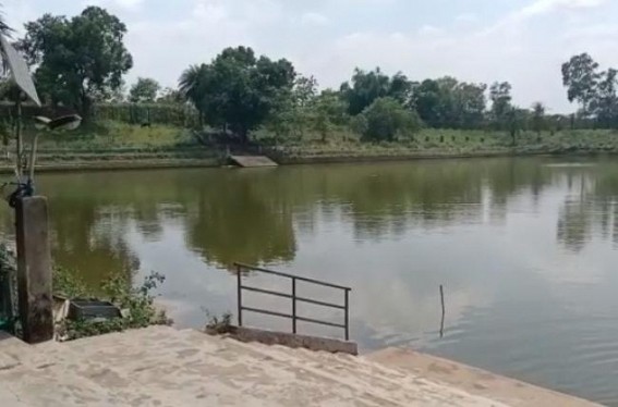 BJP members allegedly looted fish from Kamalasagar Lake 