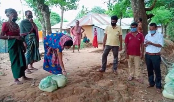 CPI-M distributed food items among Covid positive patients CPI-M distributed food items among Covid positive patients