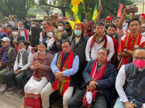 TIPRA Motha, IPFT kicked off Protest in Delhi demanding Separate State