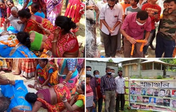 Tears of 10323 Teachers' Families failed to move Biplab Deb Govt : Dead Body of Pradip Debnath brought to Bishalgarh Home : BJP's promise about 'Permanent Solution' resulting into 'Permanent Deaths' : Death Toll raised to 104 Tears of 10323 Teachers' Families failed to move Biplab Deb Govt : Dead Body of Pradip Debnath brought to Bishalgarh Home : BJP's promise about 'Permanent Solution' resulting into 'Permanent Deaths' : Death Toll raised to 104