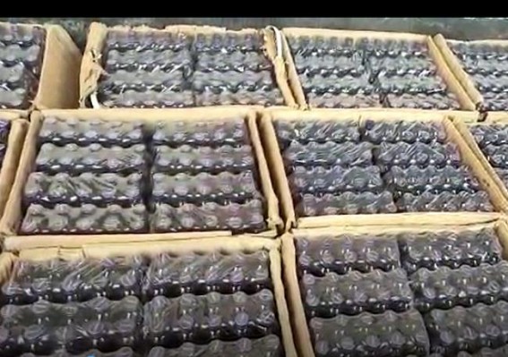 Huge quantity of cough syrup recovered from a vehicle near Bamutia border Huge quantity of cough syrup recovered from a vehicle near Bamutia border