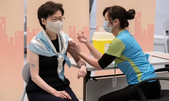 Carrie Lam urges HK residents to get vaccinated Carrie Lam urges HK residents to get vaccinated