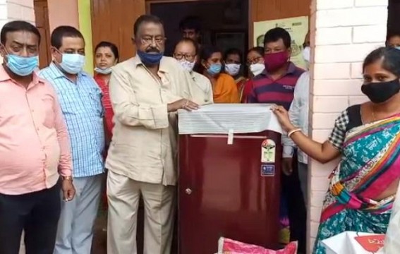 BJP MLA Surajit Datta promotes 'Dowry', helps a poor family to pay off Refrigerator as Dowry Gift in Daughter's Marriage BJP MLA Surajit Datta promotes 'Dowry', helps a poor family to pay off Refrigerator as Dowry Gift in Daughter's Marriage
