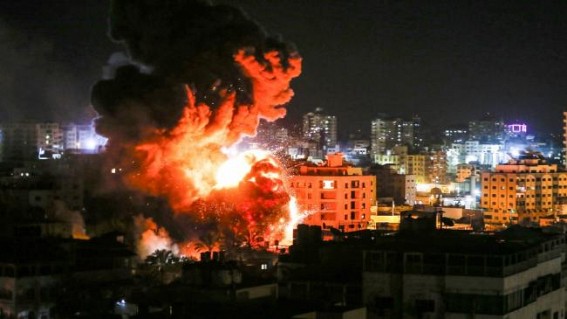 Israeli military strikes Hamas base in Gaza