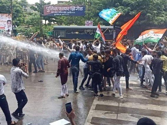 Congress workers demanding easing of Covid curbs lathi-charged in Indore