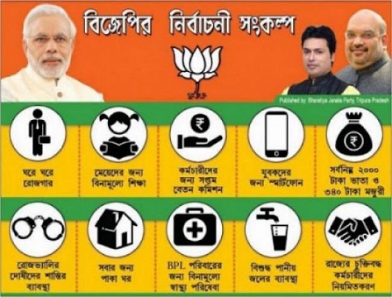 Regularization of Contractual Employees, 50,000 Govt Jobs in 1-Year : Tripura BJP's Vision Document Promises yet far from Actualization 