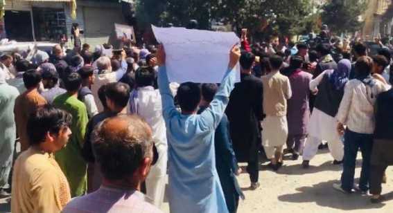 Protests in Kabul against Pak dropping bombs in Panjshir