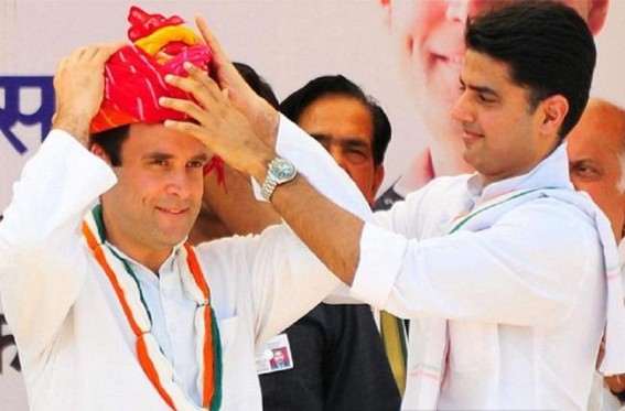 Sachin Pilot meets Rahul, Priyanka also joins in Sachin Pilot meets Rahul, Priyanka also joins in
