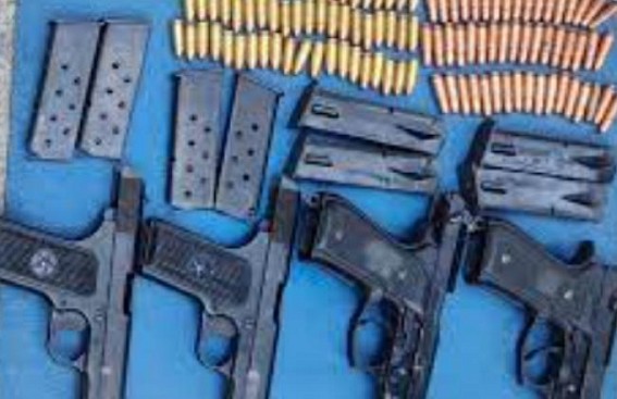 4 pistols, ammunition recovered in J&K's Pulwama