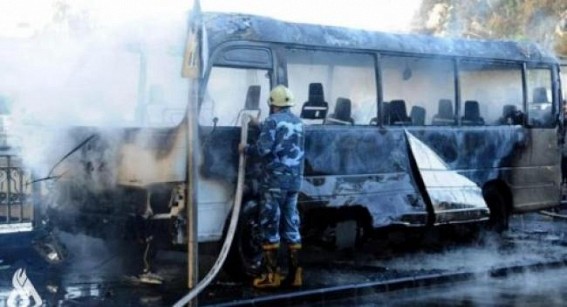 13 killed in Damascus army bus explosion 13 killed in Damascus army bus explosion