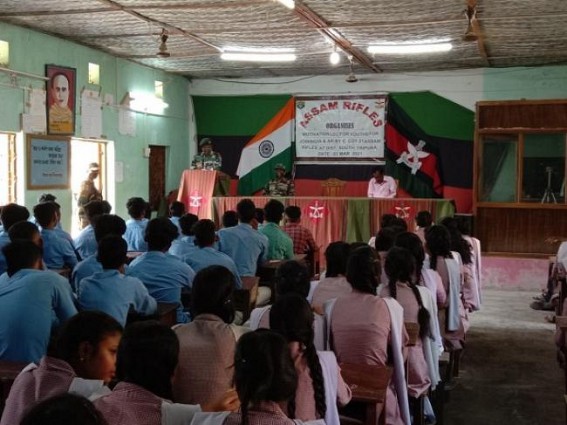 Assam Rifles Organized awareness campaigning about Joining Indian Forces 