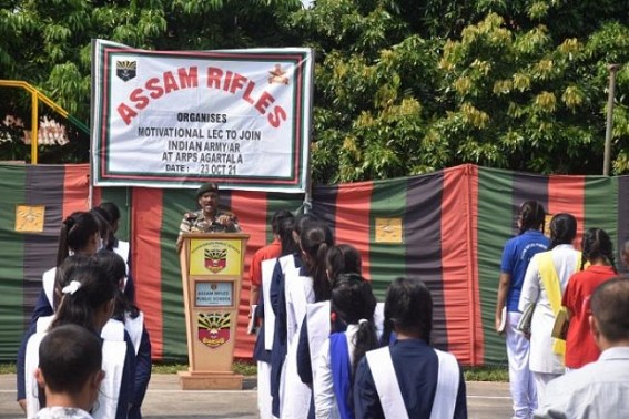 Assam Rifles organized Motivational lecture to join Indian Army and Assam Rifles