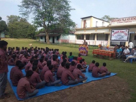 Assam Rifles Organized Motivational Lecture to Join Indian Army and Assam Rifles in Khowai