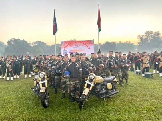 Motorcycle Rally across Northeast states kicked off by Assam Rifles Motorcycle Rally across Northeast states kicked off by Assam Rifles