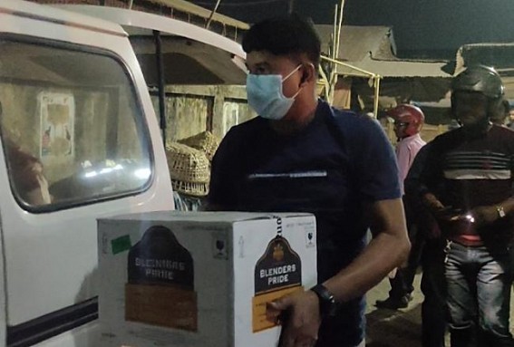 Liquor Stocks worth Rs. 50,000 seized by Police in Gol Bazar Liquor Stocks worth Rs. 50,000 seized by Police in Gol Bazar