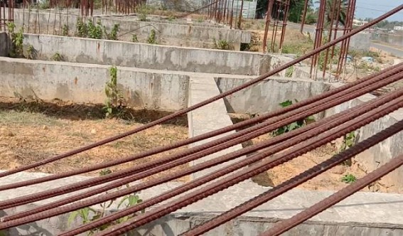 2017-18 FY's building construction work for Amarpur Hospital Staff Quarter stopped due to No Fund 2017-18 FY's building construction work for Amarpur Hospital Staff Quarter stopped due to No Fund