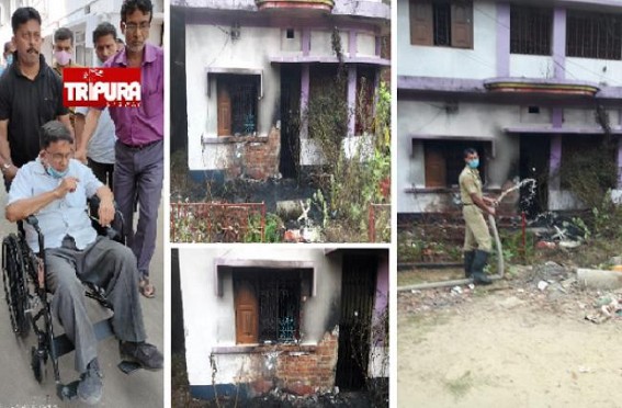 Biplab Deb's Goonda-Raj ! After Attacking Badal Choudhury, BJP goons burnt CPI-M Party Office at Hrishyamukh Biplab Deb's Goonda-Raj ! After Attacking Badal Choudhury, BJP goons burnt CPI-M Party Office at Hrishyamukh