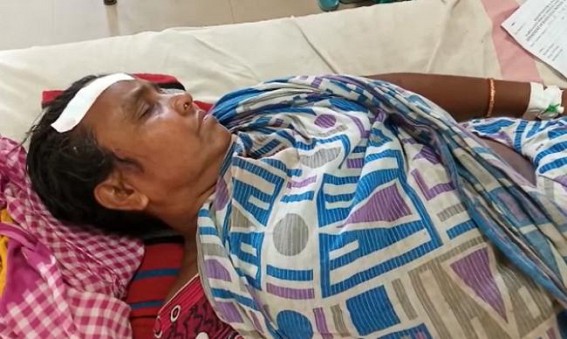 Political Attack : 55 year old woman was severely injured after being attacked by 4 miscreants Political Attack : 55 year old woman was severely injured after being attacked by 4 miscreants