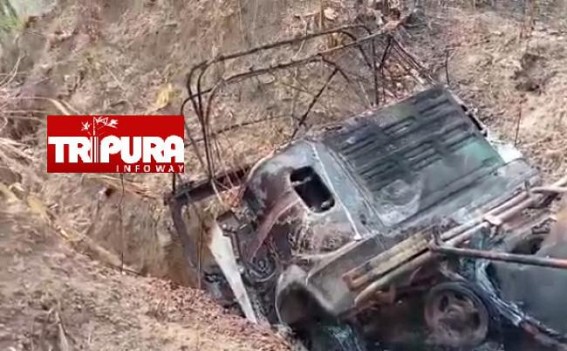 A Burnt, Decomposed Dead Body was found in a Burnt-Auto at Assam Agartala road A Burnt, Decomposed Dead Body was found in a Burnt-Auto at Assam Agartala road