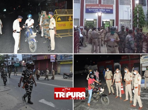 Markets in Urban Tripura Shutter Downed as 11 Hours Curfew from 6 PM to 5 AM started to Control Covid-19 : Huge Security, Police Forces Deployed on Road Markets in Urban Tripura Shutter Downed as 11 Hours Curfew from 6 PM to 5 AM started to Control Covid-19 : Huge Security, Police Forces Deployed on Road