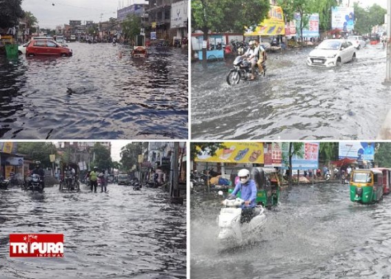 Biplab Deb's Promise About 'No Water-Logging problems' Washed Away as Flood like Situations Blocked Agartala City's various Routes after Season's First Rain : Water-Logging drowns much hyped Agartala SMART City under Water Biplab Deb's Promise About 'No Water-Logging problems' Washed Away as Flood like Situations Blocked Agartala City's various Routes after Season's First Rain : Water-Logging drowns much hyped Agartala SMART City under Water