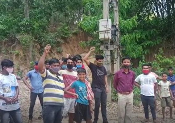 Work From Home ? Locals Protest Over 1-Week long Power cut at Bishalgarh Work From Home ? Locals Protest Over 1-Week long Power cut at Bishalgarh
