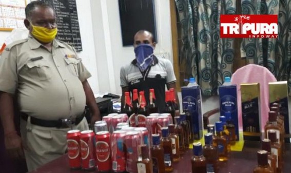 Ramnagar Outpost Police seized huge amounts of Illegal Liquors 