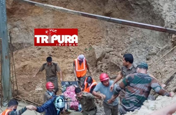 Landslide : Worker died in Santir Bazar Landslide : Worker died in Santir Bazar