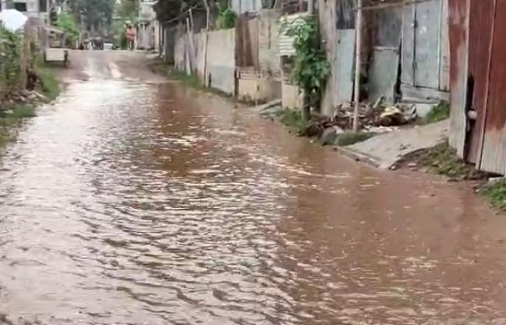 Roads turned into a death trap at Pratapgarh (Agartala) Roads turned into a death trap at Pratapgarh (Agartala)