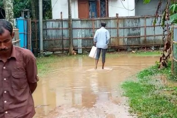 Water-logging hits normal lives after few splashes of rain in Belonia Water-logging hits normal lives after few splashes of rain in Belonia