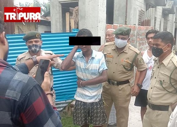 Thief caught red-handed by locals from Ramnagar area, Agartala Thief caught red-handed by locals from Ramnagar area, Agartala