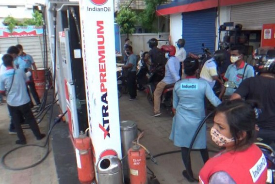 Petrol, Diesel Prices Soar erupts Heavy Resentment : Opposition Demands a Reduce on VAT as Petrol Price Marks Century in Agartala : Central taxes on petrol have doubled in the last seven years Petrol, Diesel Prices Soar erupts Heavy Resentment : Opposition Demands a Reduce on VAT as Petrol Price Marks Century in Agartala : Central taxes on petrol have doubled in the last seven years