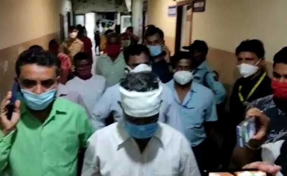 Injured CPI-M MLA Sudhan Das was referred to GB hospital 