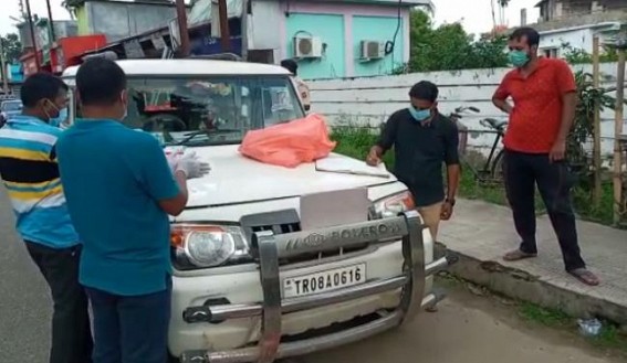 SDM Belonia conducted mask drive across the town : Conducted Covid test on spot SDM Belonia conducted mask drive across the town : Conducted Covid test on spot