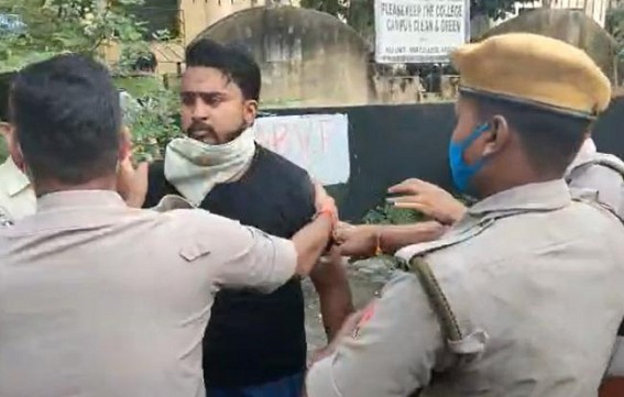 MBB College Clash : ABVP leader was Slapped by SDPO after he Attacked on Police