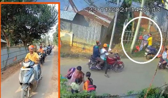 BJP worker spotted destroying CPI-M’s banners, flags during Bike Rally